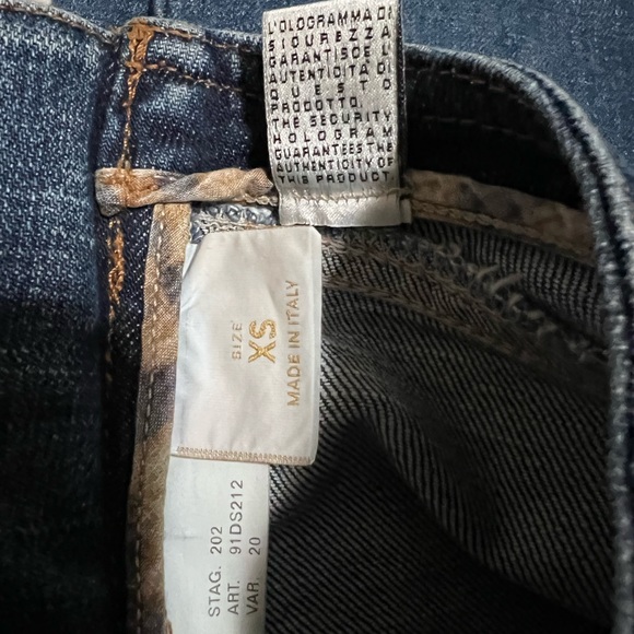 ROBERTO CAVALLI low rise flare jeans with snake hard wear and no pockets - Picture 5 of 8